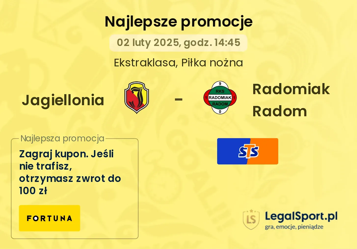 Jagiellonia - Radomiak Radom promocje bukmacherskie