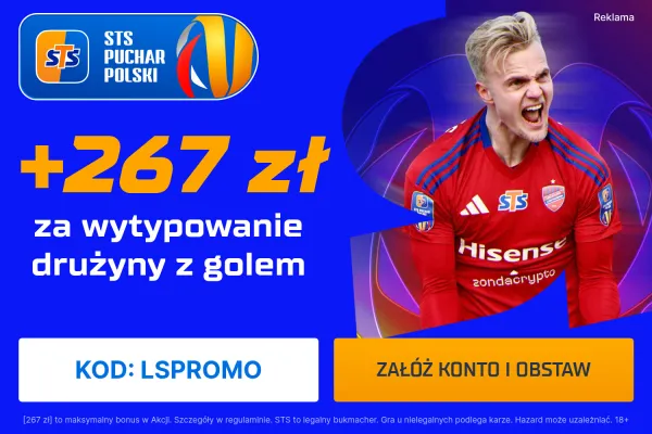STS: 267 zł za wytypowanie drużyny z golem w meczu Raków Częstochowa – GKS Katowice