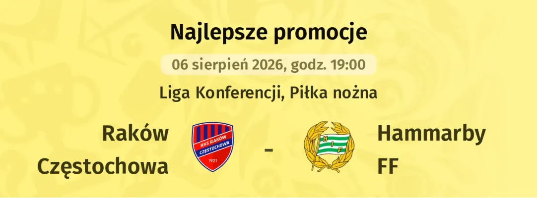 Promocja STS: 300 zł za gola Rakowa Częstochowa w meczu z Hammarby