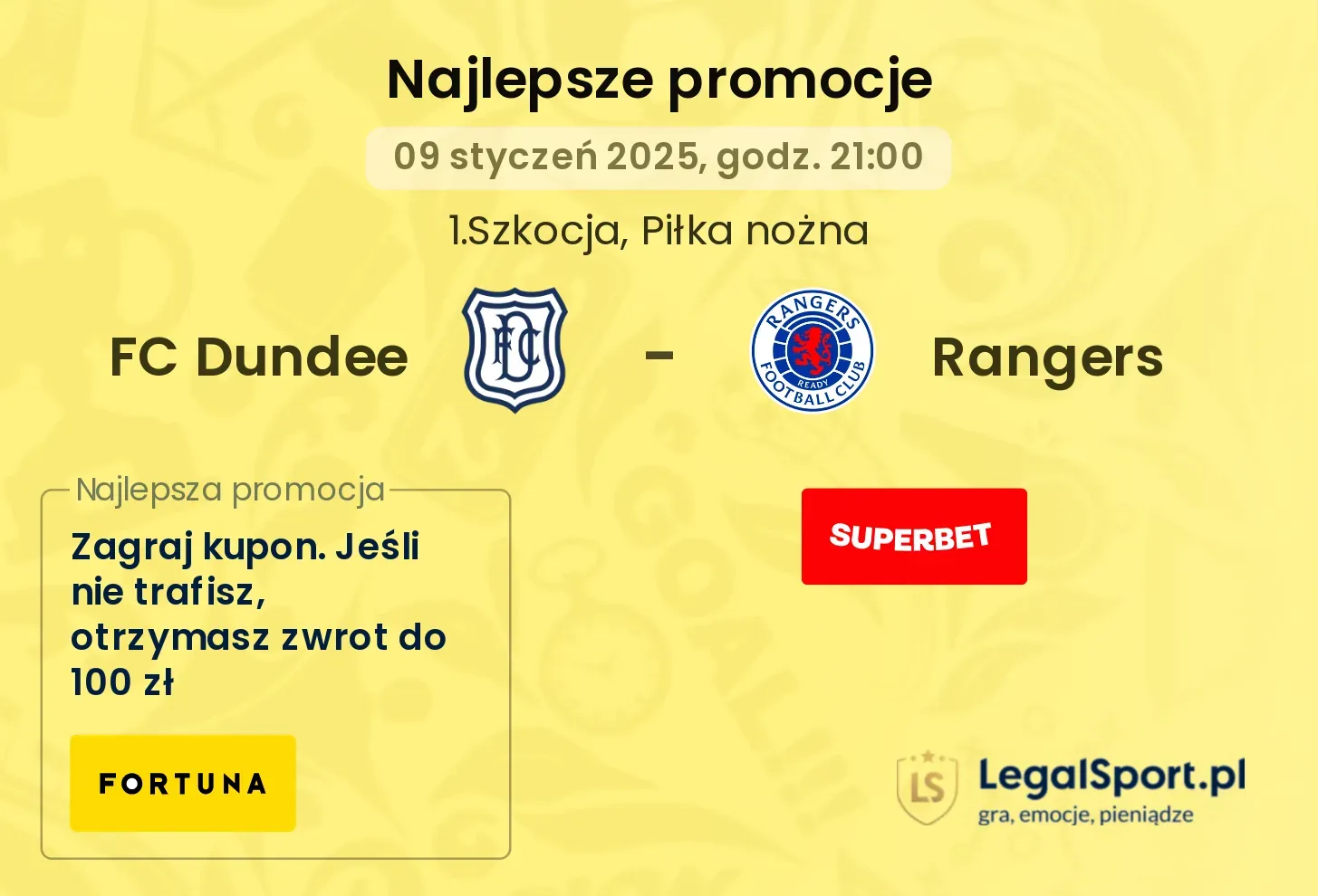 FC Dundee - Rangers promocje bukmacherskie