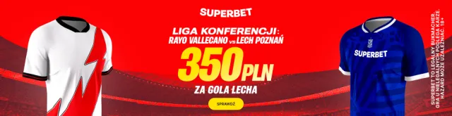 Superbet: Bonus 350 PLN za gola Lecha Poznań w meczu z Rayo Vallecano