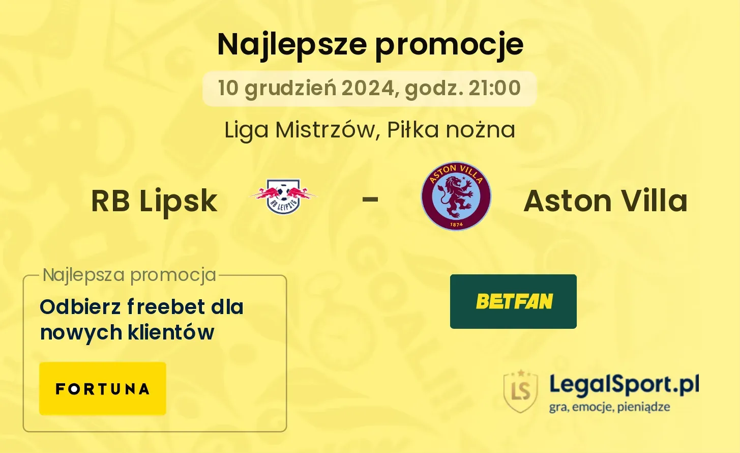 RB Lipsk - Aston Villa promocje bukmacherskie