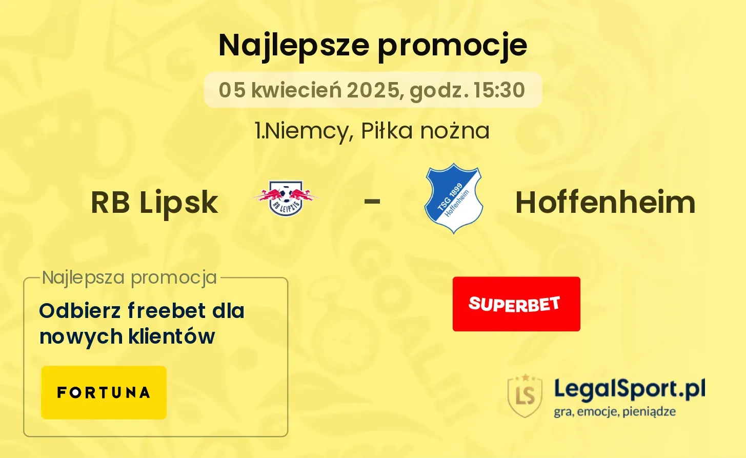 RB Lipsk - Hoffenheim promocje u bukmacherów