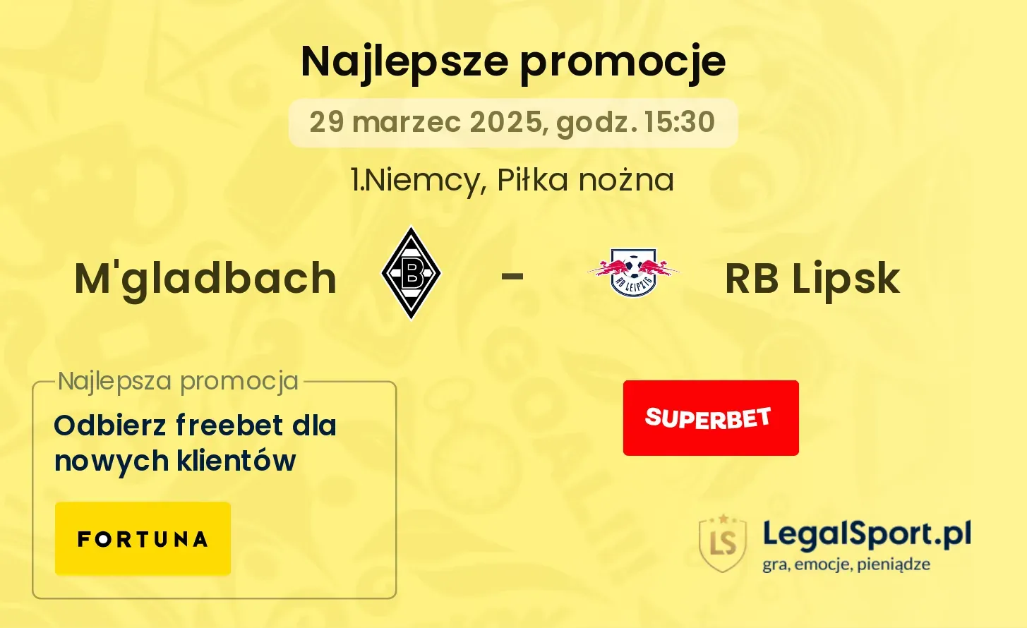 M'gladbach - RB Lipsk promocje bukmacherskie