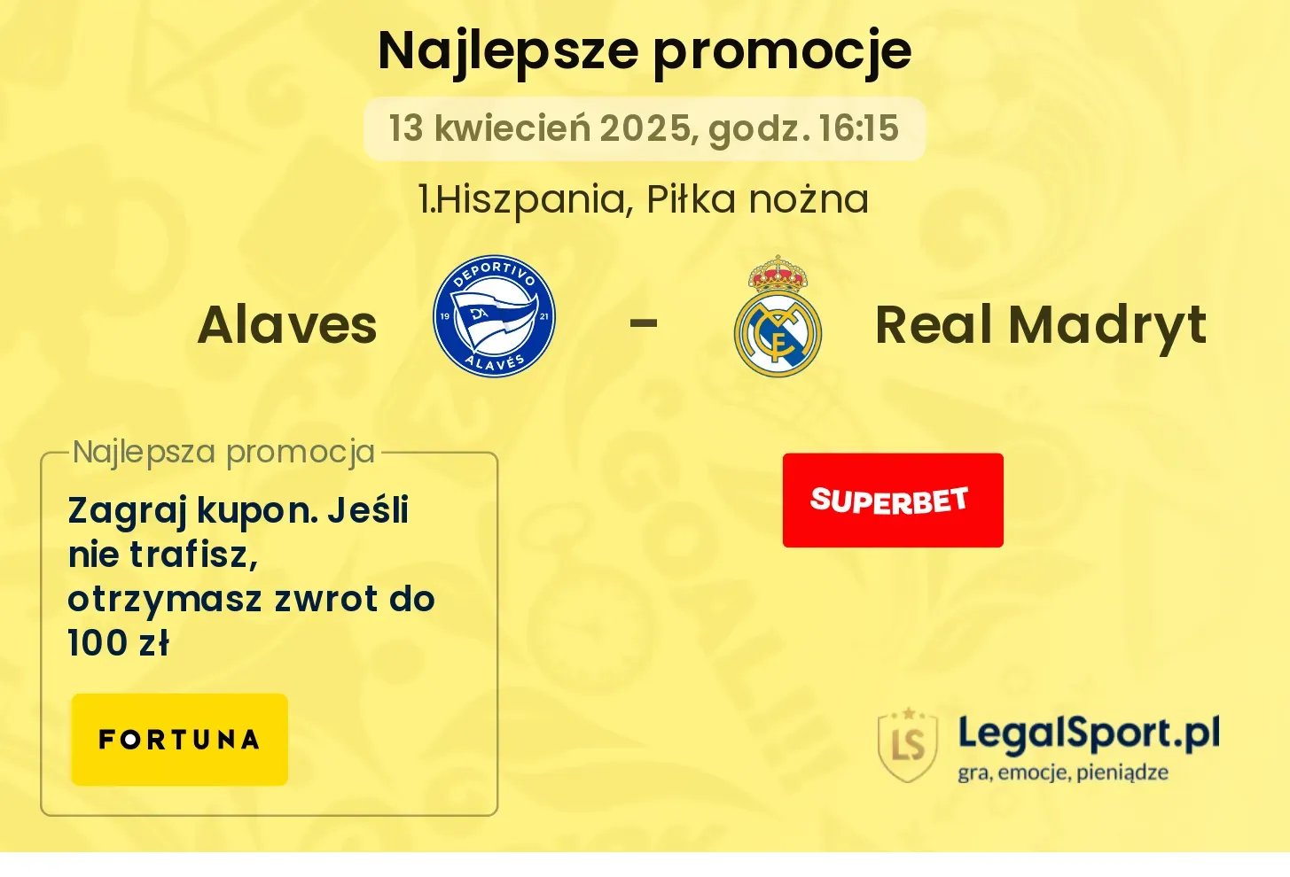 Alaves - Real Madryt promocje u bukmacherów
