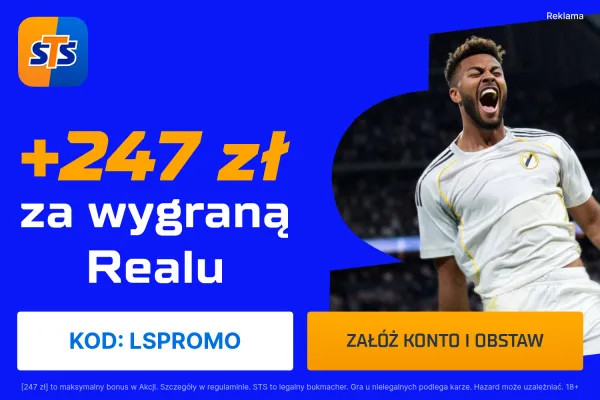 STS: 247 zł za wytypowanie zwycięzcy meczu Real Madryt - Getafe
