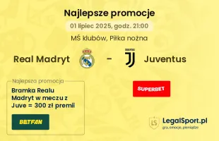Real Madryt - Juventus promocje u bukmacherów