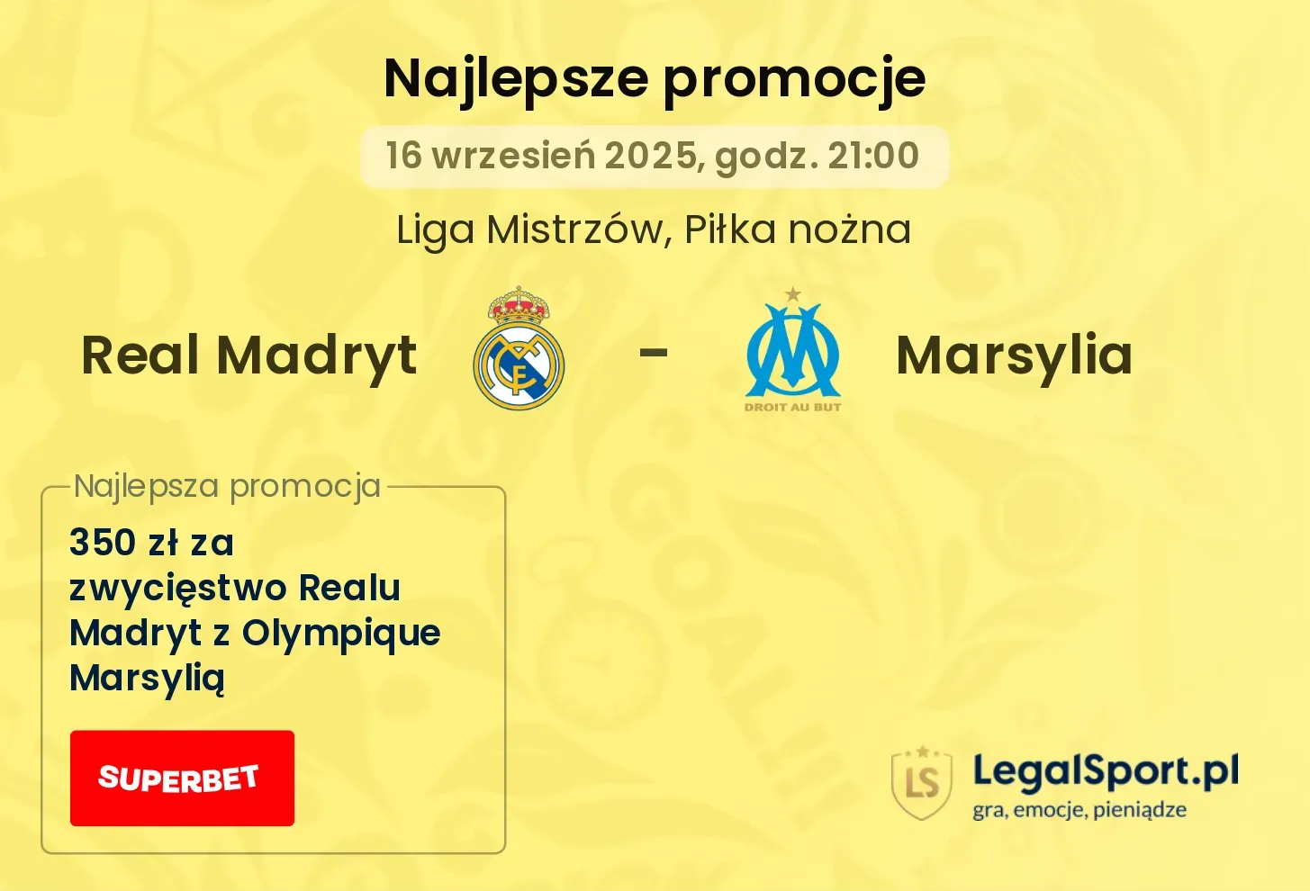 Real Madryt - Marsylia promocje bukmacherskie