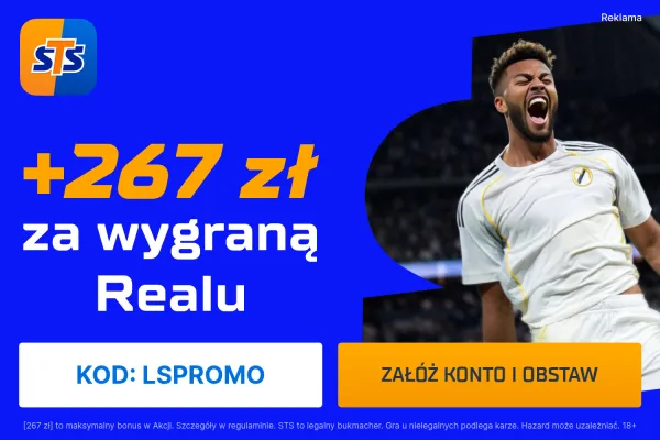 STS: 267 zł za wytypowanie zwycięzcy meczu Real Madryt – Real Oviedo