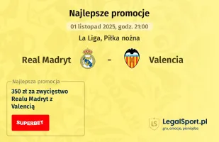Real Madryt - Valencia promocje u bukmacherów