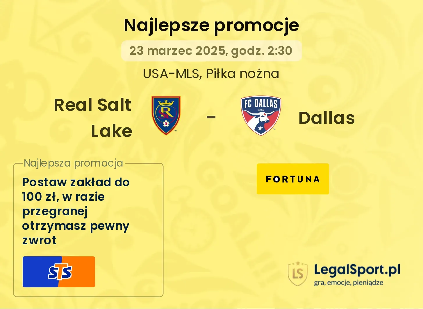 Real Salt Lake - Dallas promocje u bukmacherów