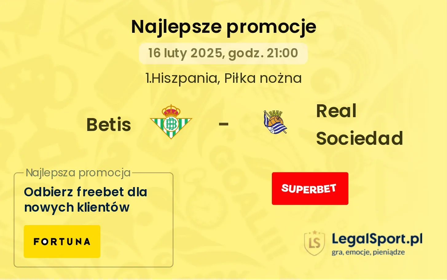 Betis - Real Sociedad promocje u bukmacherów