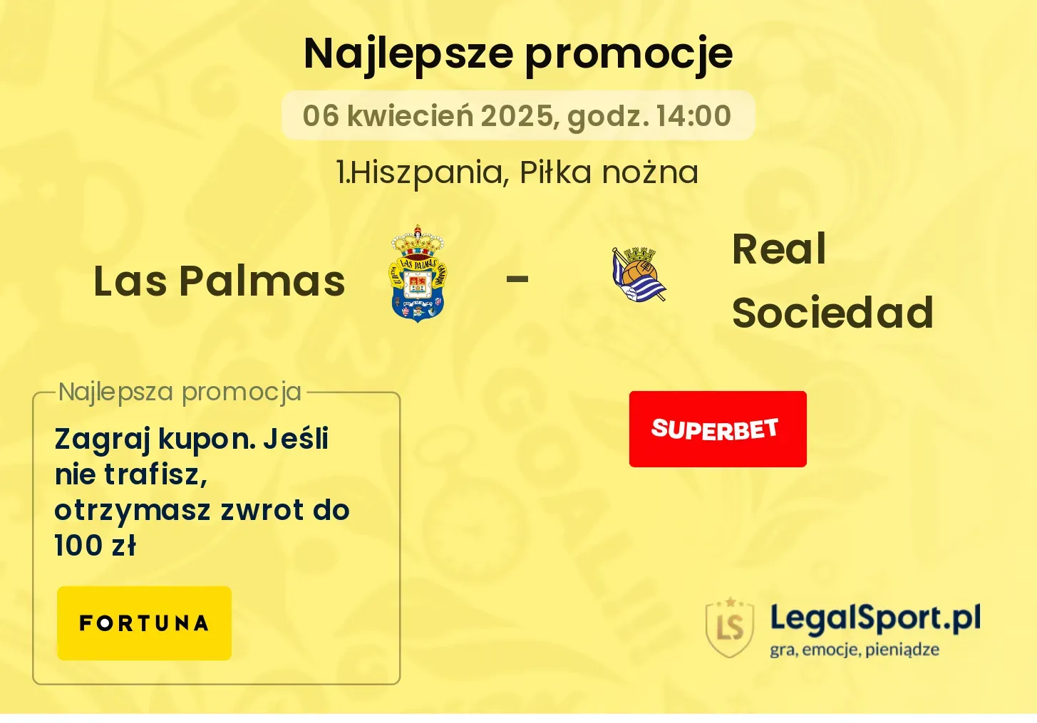 Las Palmas - Real Sociedad promocje bukmacherskie