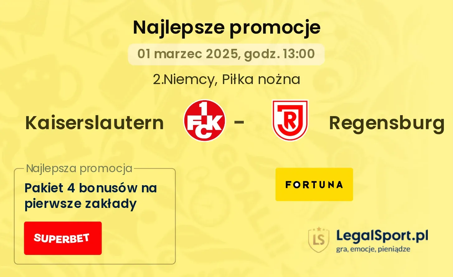 Kaiserslautern - Regensburg promocje u bukmacherów