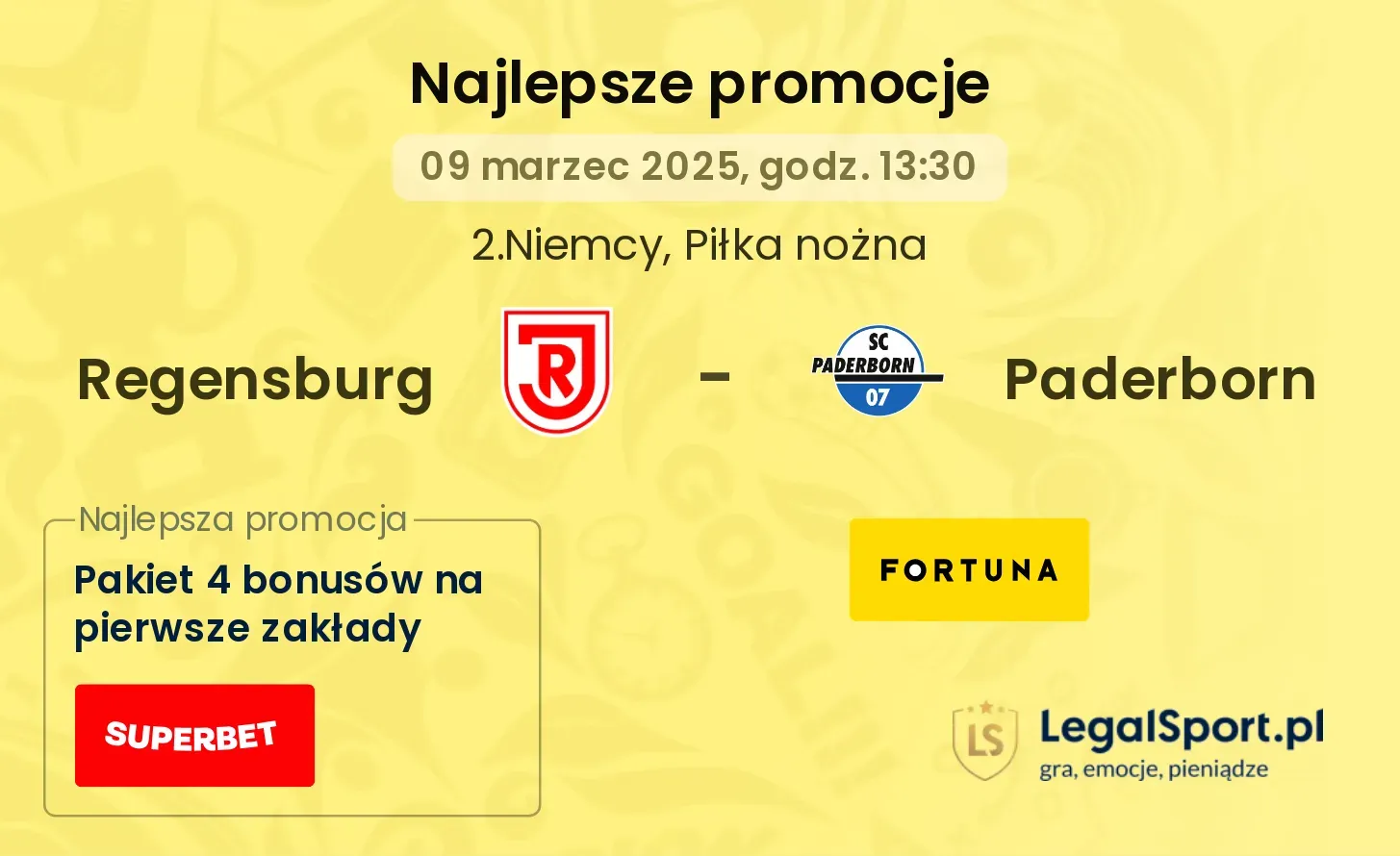 Regensburg - Paderborn promocje u bukmacherów