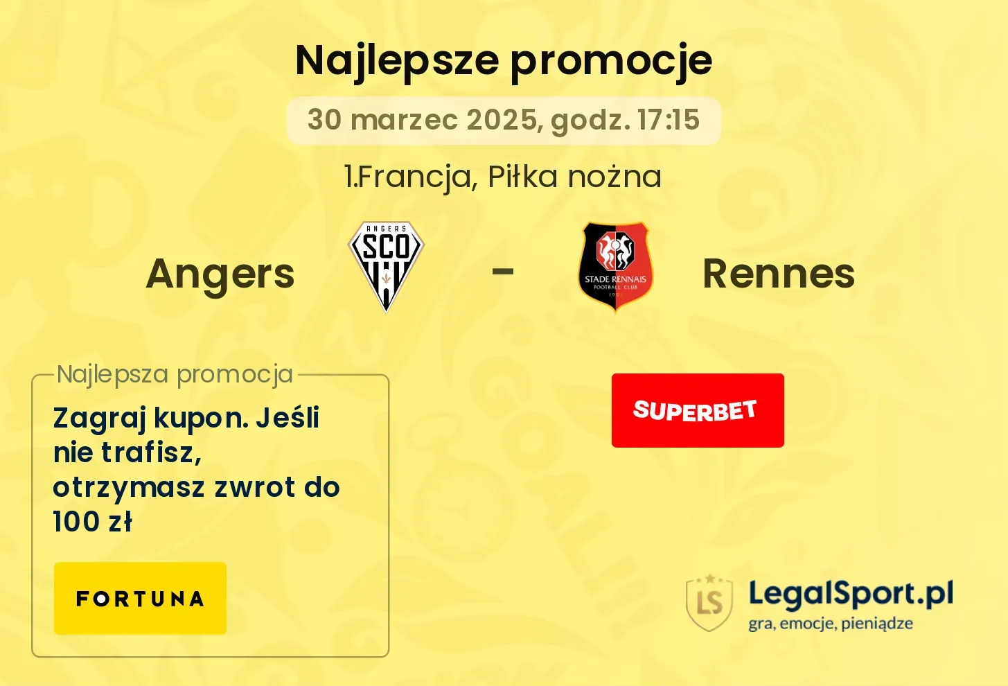 Angers - Rennes promocje bukmacherskie
