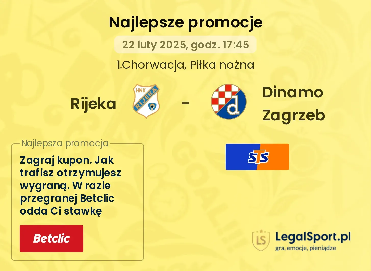 Rijeka - Dinamo Zagrzeb promocje bukmacherskie