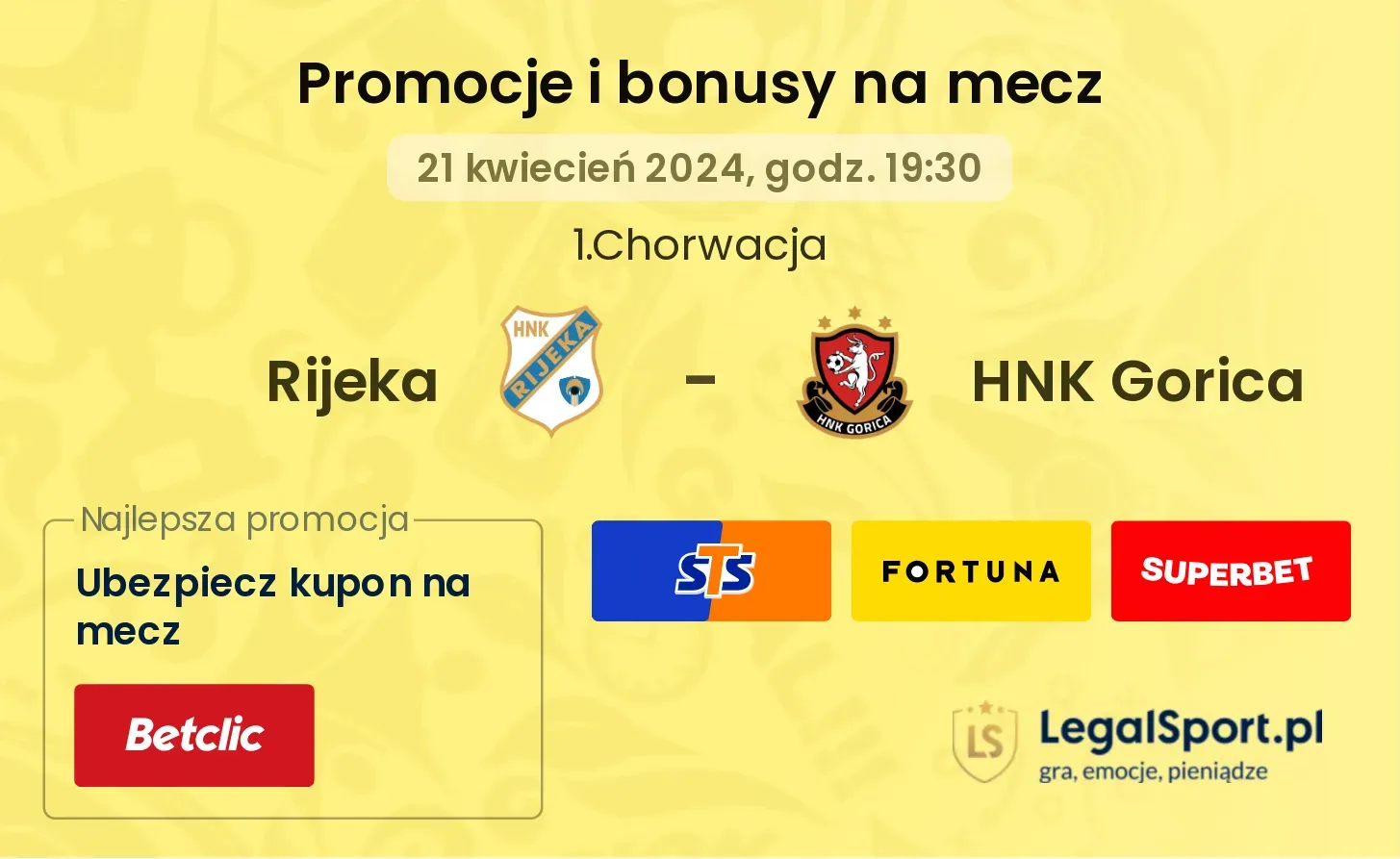 Rijeka - HNK Gorica promocje bonusy na mecz