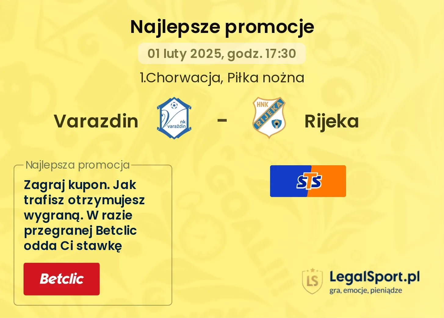 Varazdin - Rijeka promocje bukmacherskie