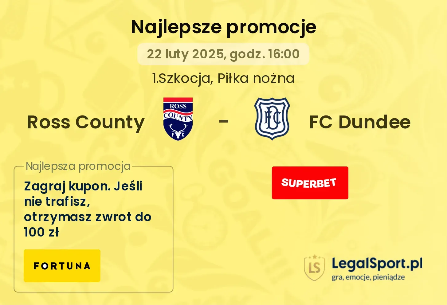 Ross County - FC Dundee promocje bukmacherskie
