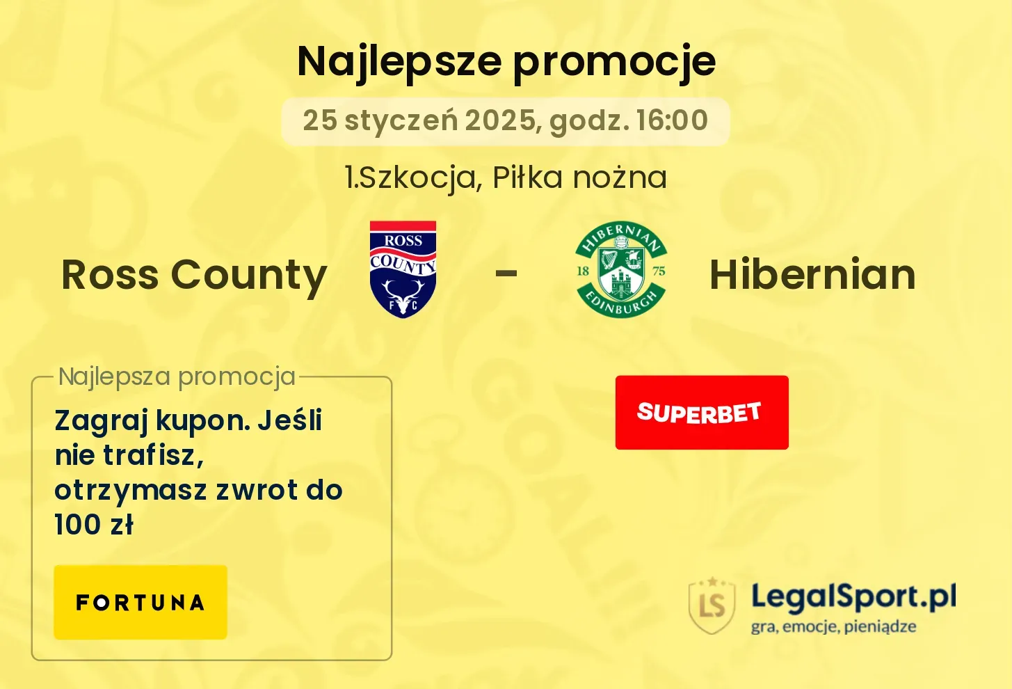 Ross County - Hibernian promocje bukmacherskie