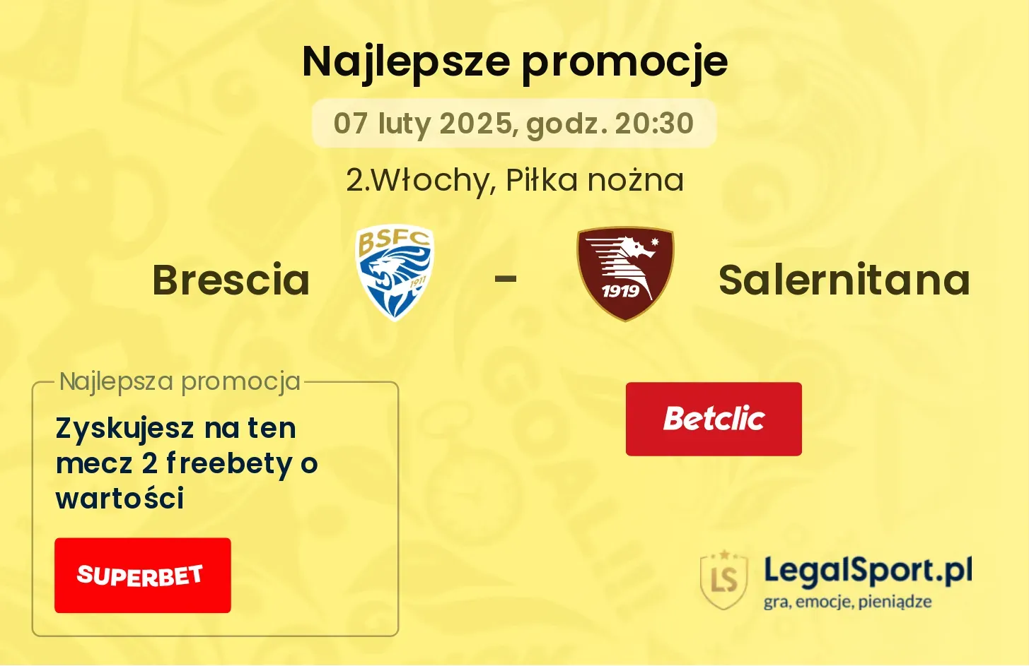 Brescia - Salernitana promocje bukmacherskie