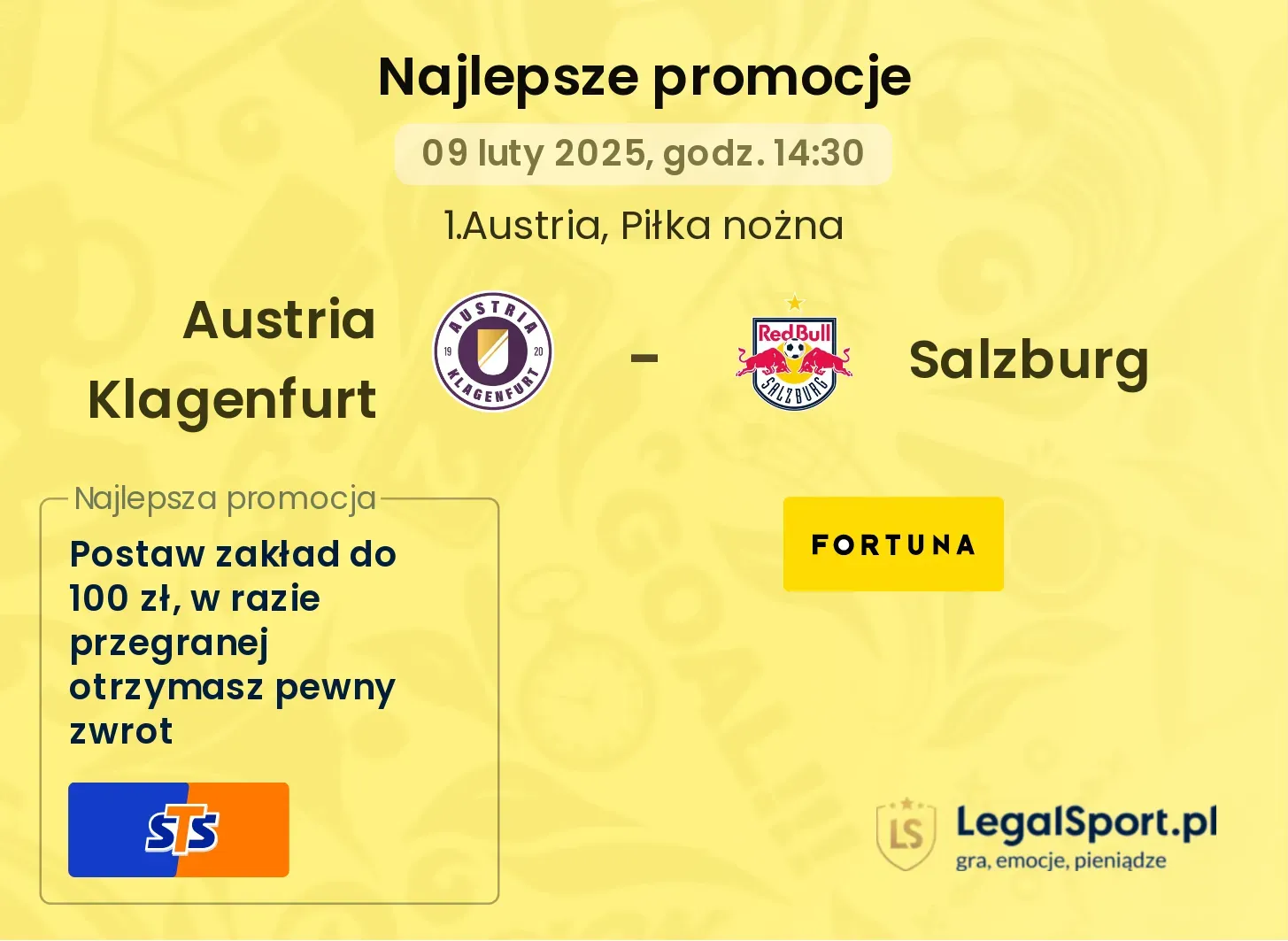 Austria Klagenfurt - Salzburg promocje bukmacherskie