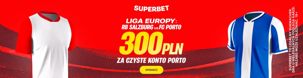 Superbet: Bonus 300 PLN za czyste konto Porto w meczu z RB Salzburg