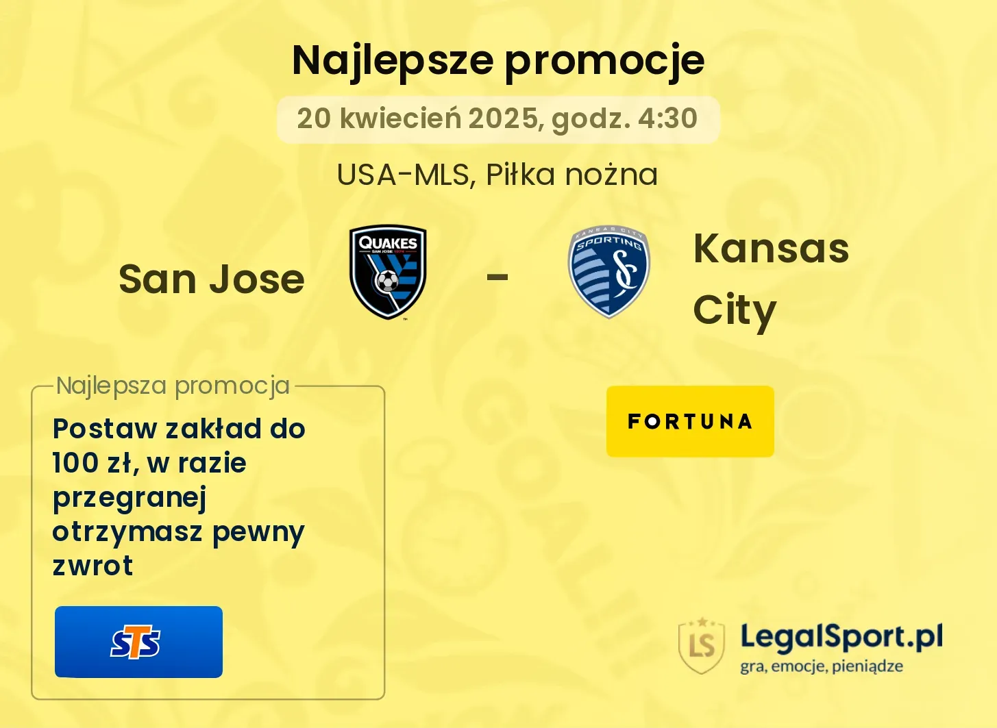 San Jose - Kansas City promocje bukmacherskie