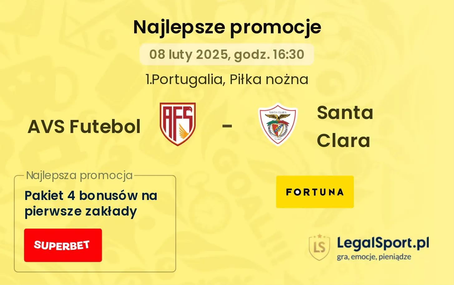 AVS Futebol - Santa Clara promocje bukmacherskie