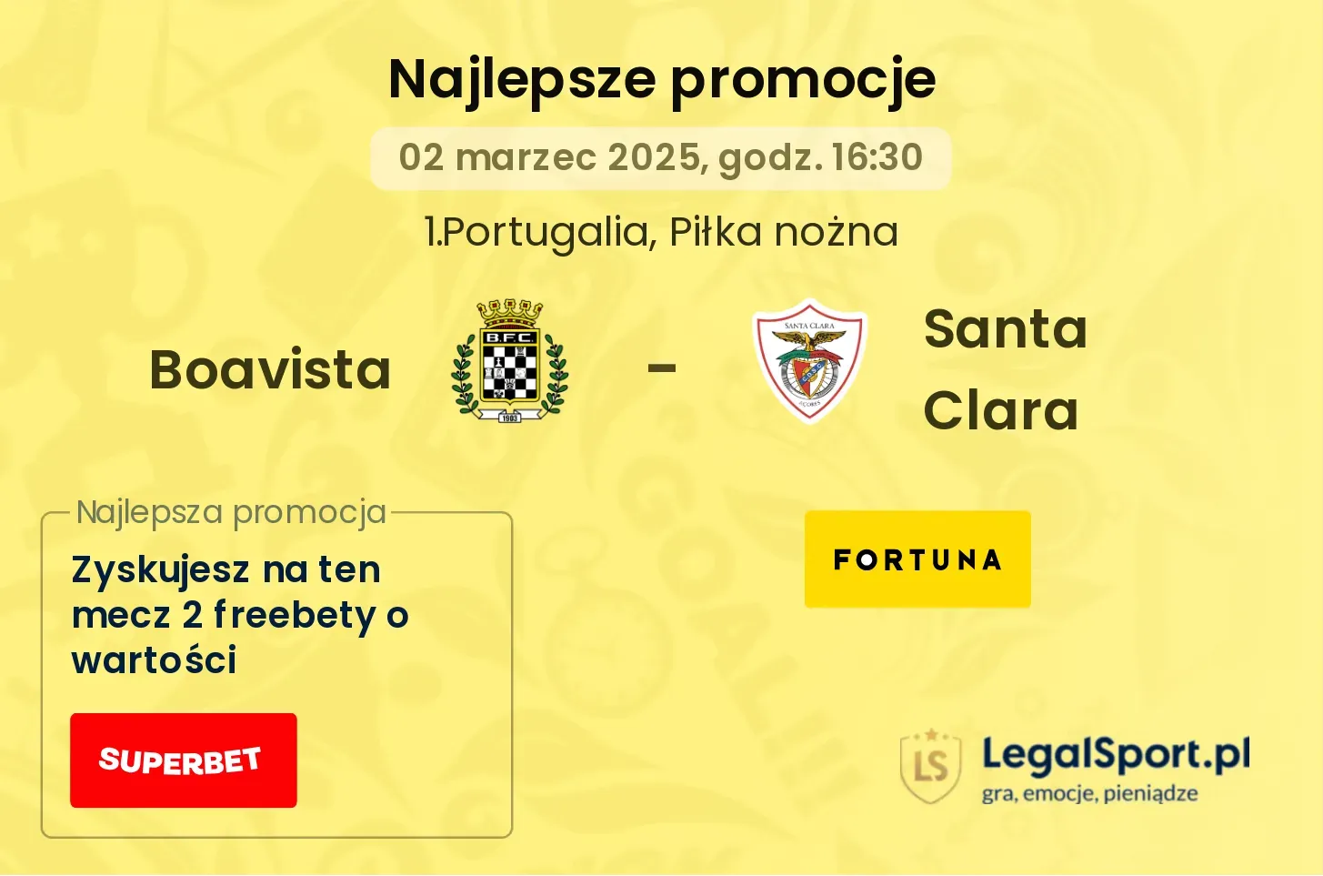 Boavista - Santa Clara promocje bukmacherskie