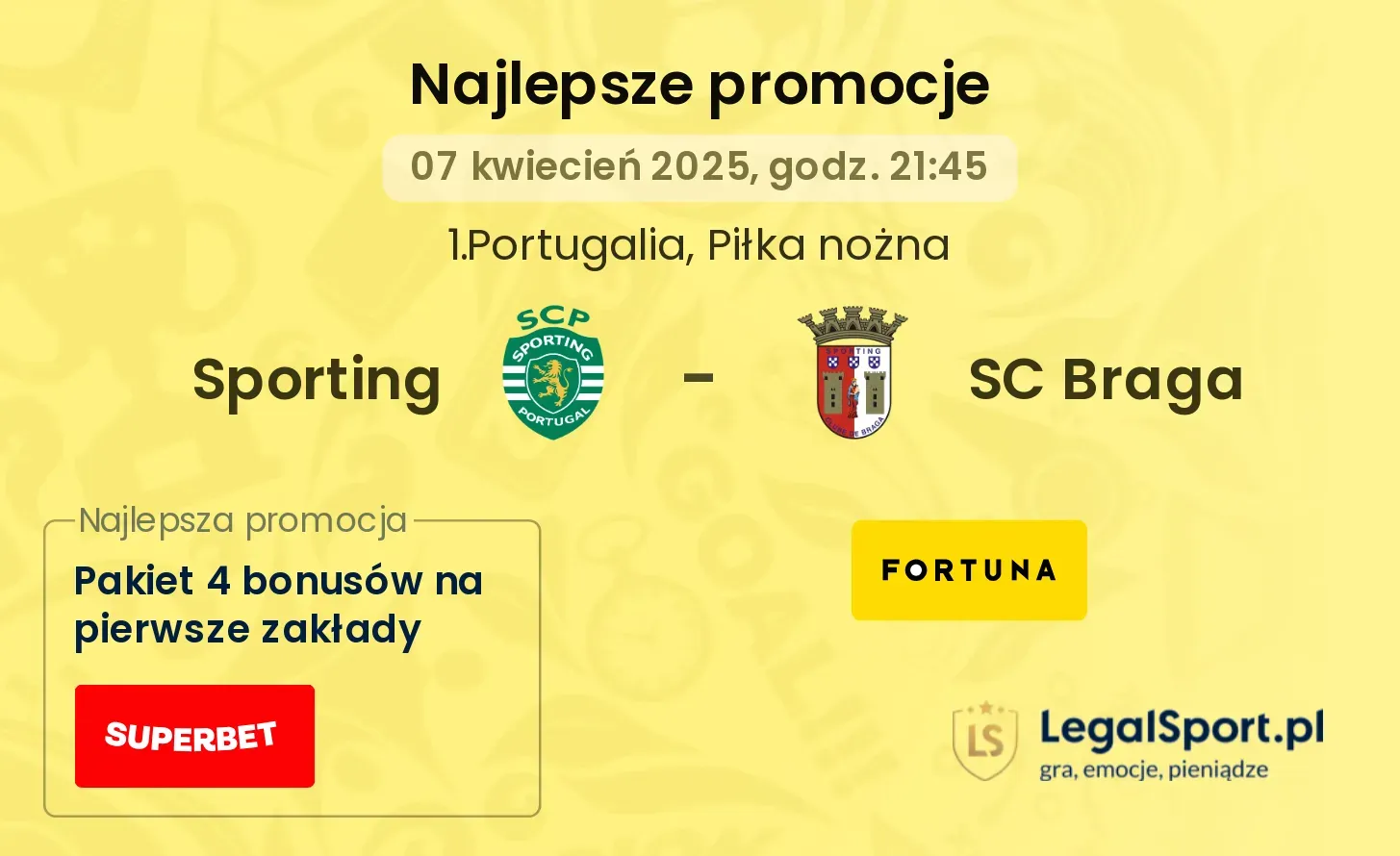 Sporting - SC Braga promocje bukmacherskie