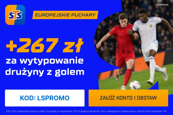 267 zł za wytypowanie drużyny z golem w meczu Freiburg - Aston Villa od STS