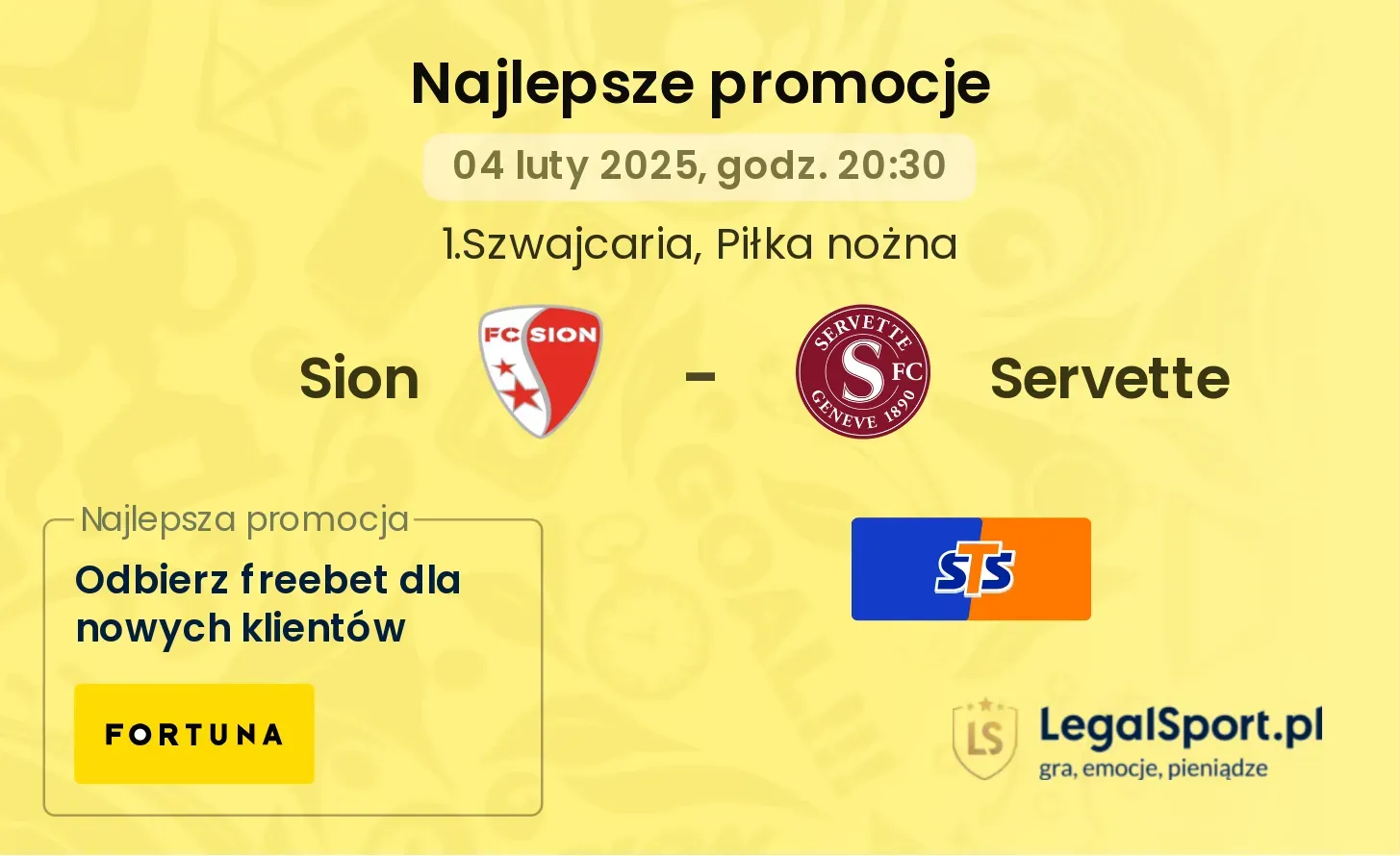 Sion - Servette promocje u bukmacherów