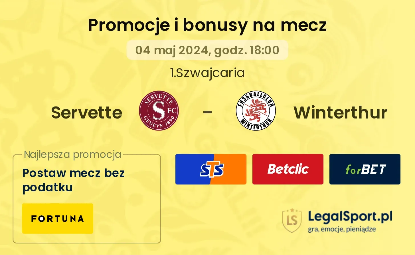 Servette - Winterthur promocje bonusy na mecz