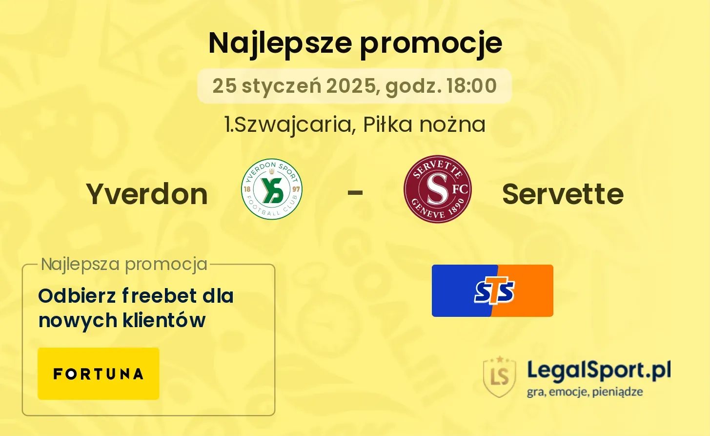 Yverdon - Servette promocje bukmacherskie