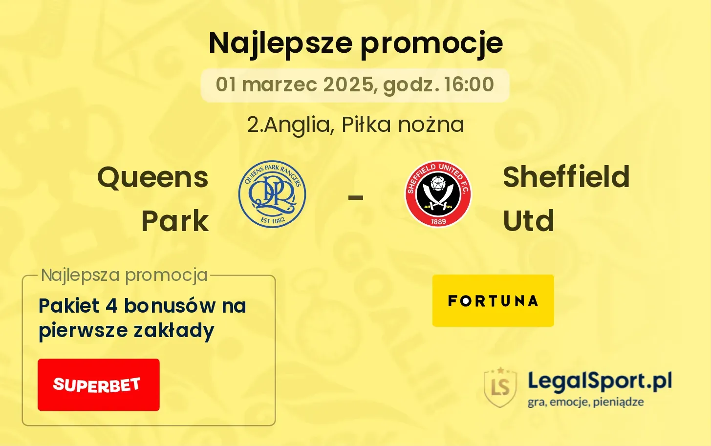 Queens Park - Sheffield Utd promocje u bukmacherów