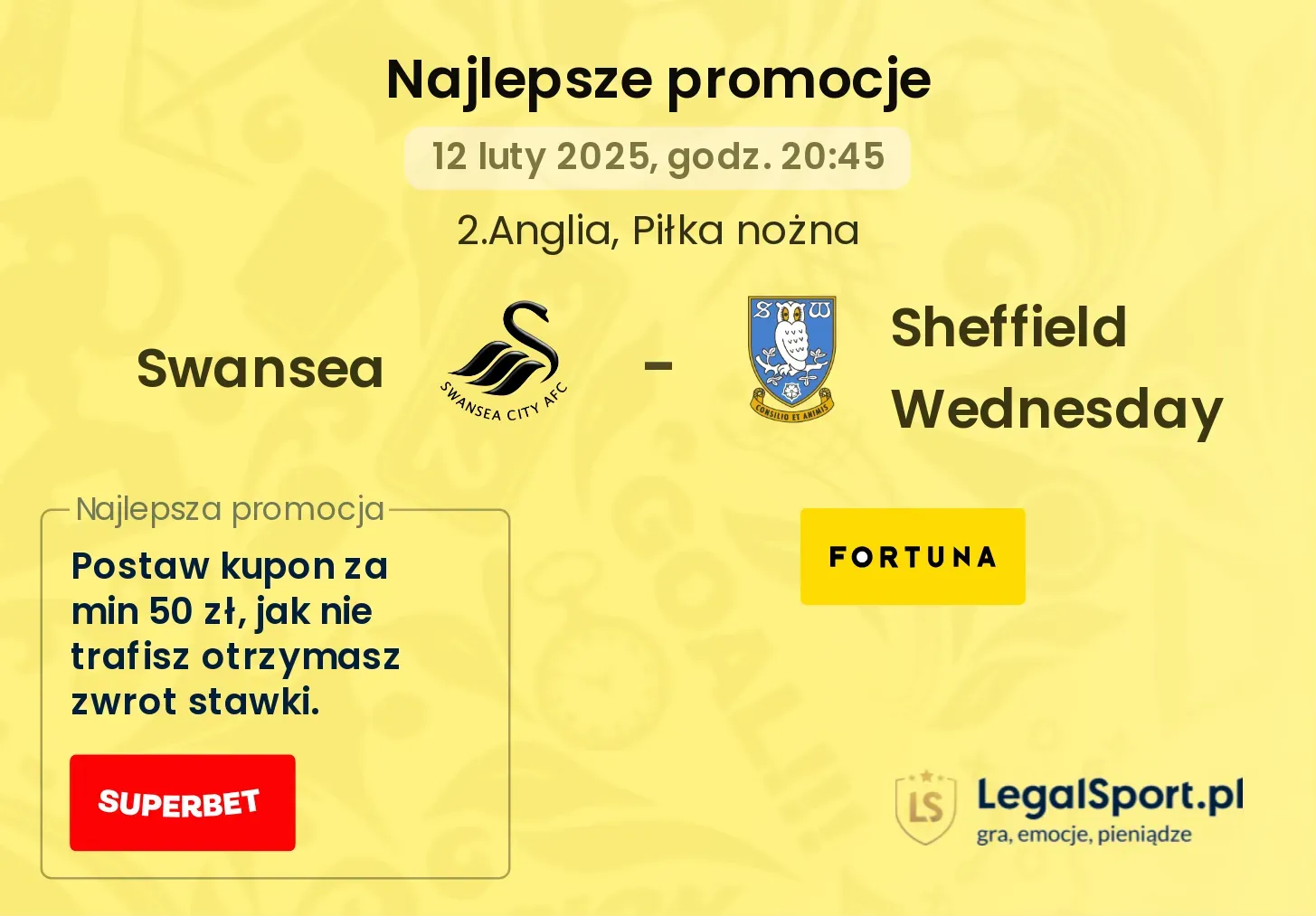 Swansea - Sheffield Wednesday promocje bukmacherskie
