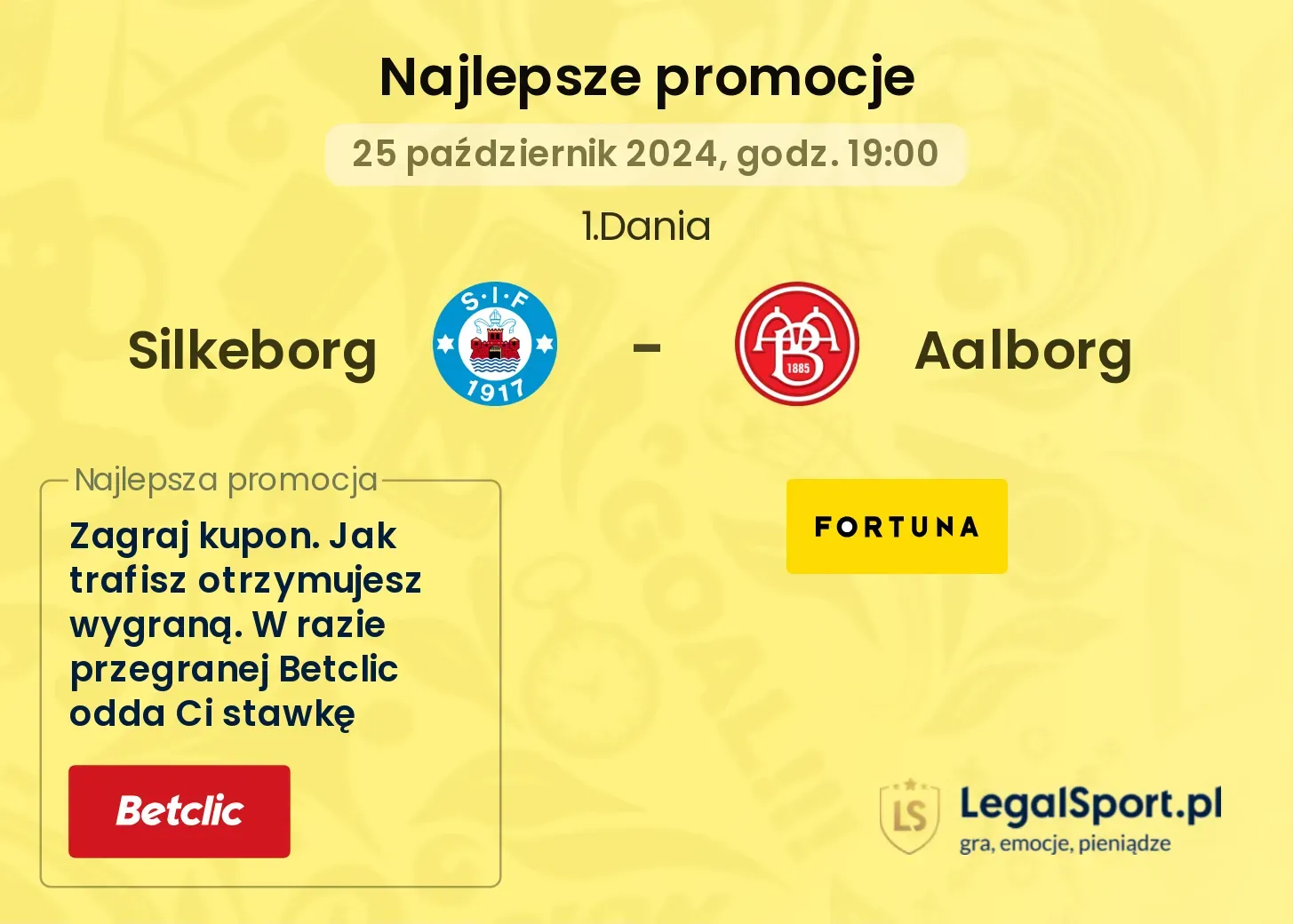 Silkeborg - Aalborg promocje bukmacherskie 25.10, 19:00