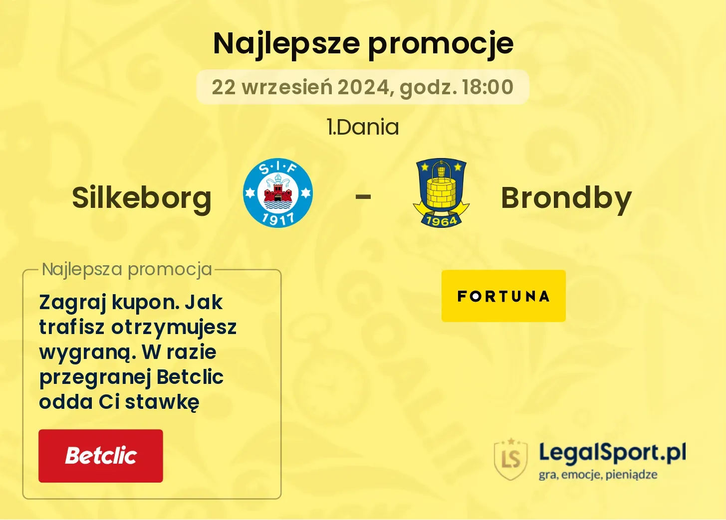 Silkeborg - Brondby promocje bukmacherskie 22.09, 18:00