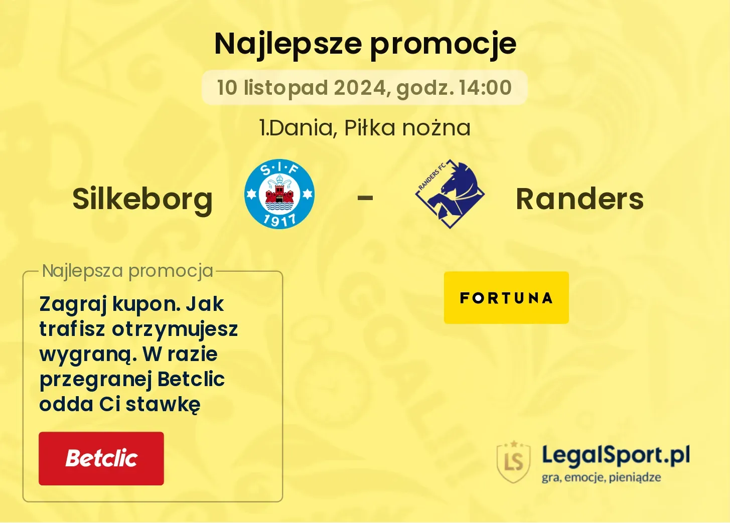 Silkeborg - Randers promocje bukmacherskie 10.11, 14:00