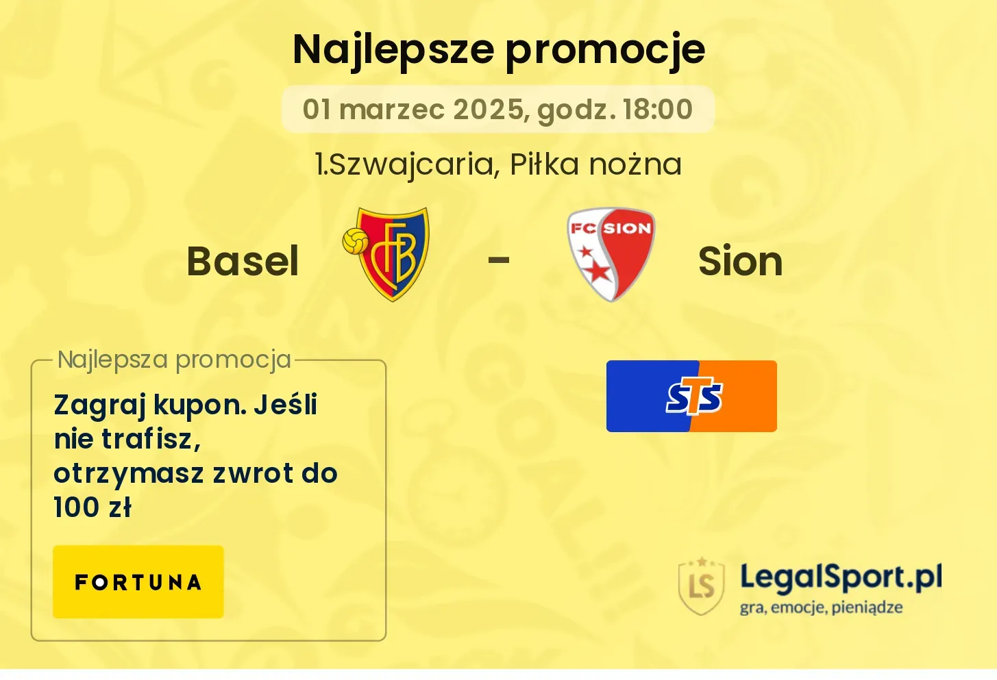 Basel - Sion promocje u bukmacherów