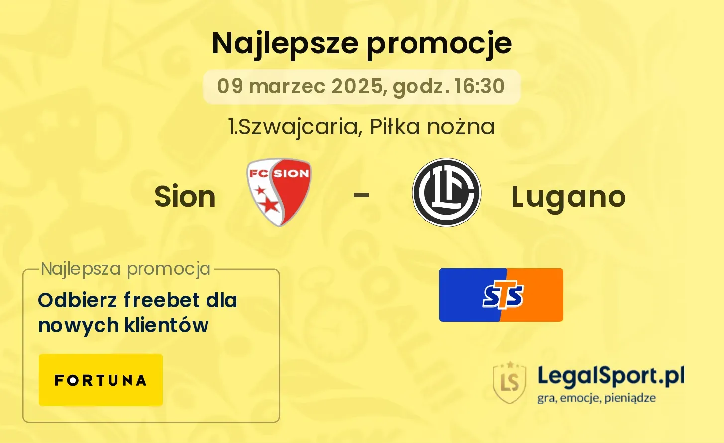 Sion - Lugano promocje bukmacherskie