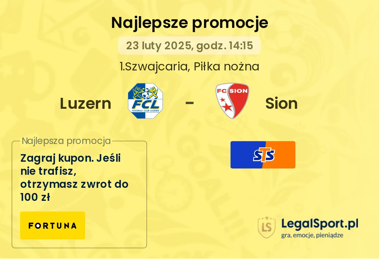 Luzern - Sion promocje bukmacherskie