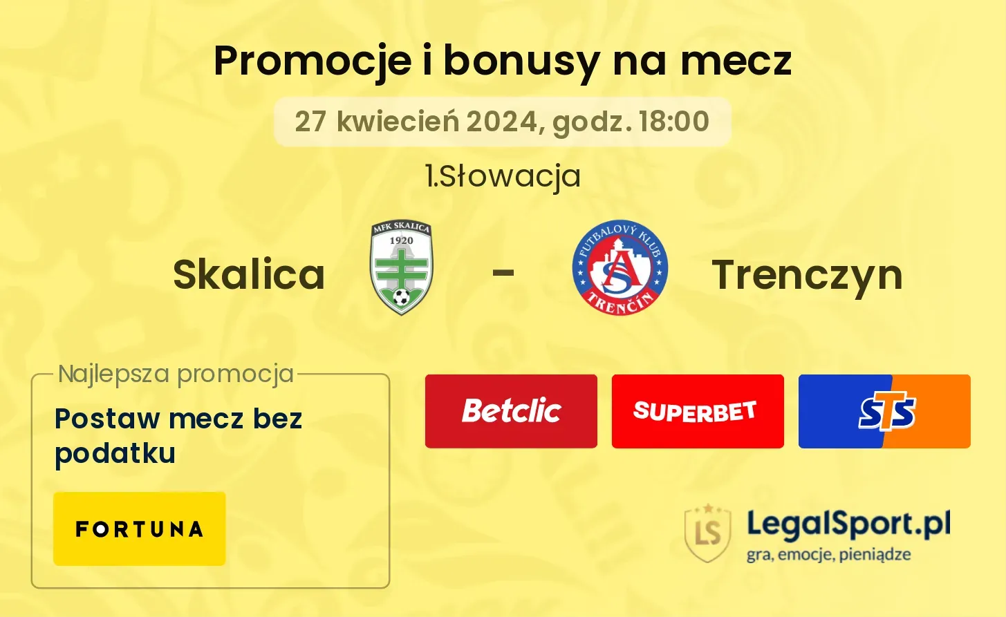 Skalica - Trenczyn promocje bonusy na mecz