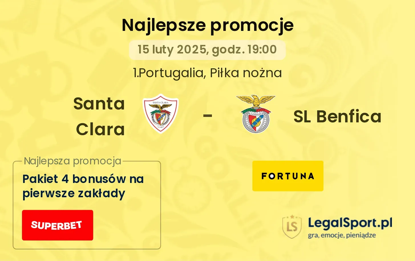 Santa Clara - SL Benfica promocje bukmacherskie