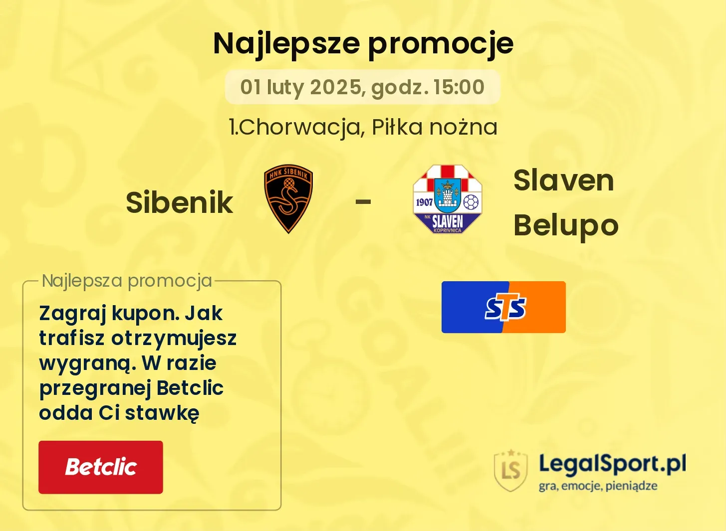 Sibenik - Slaven Belupo promocje bukmacherskie