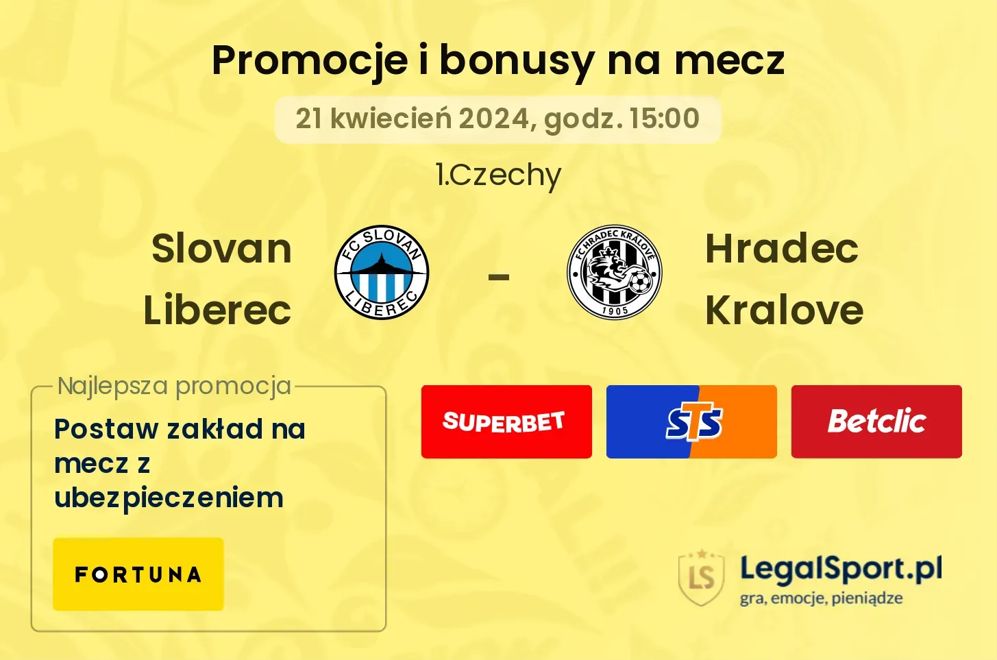 Slovan Liberec - Hradec Kralove promocje bonusy na mecz