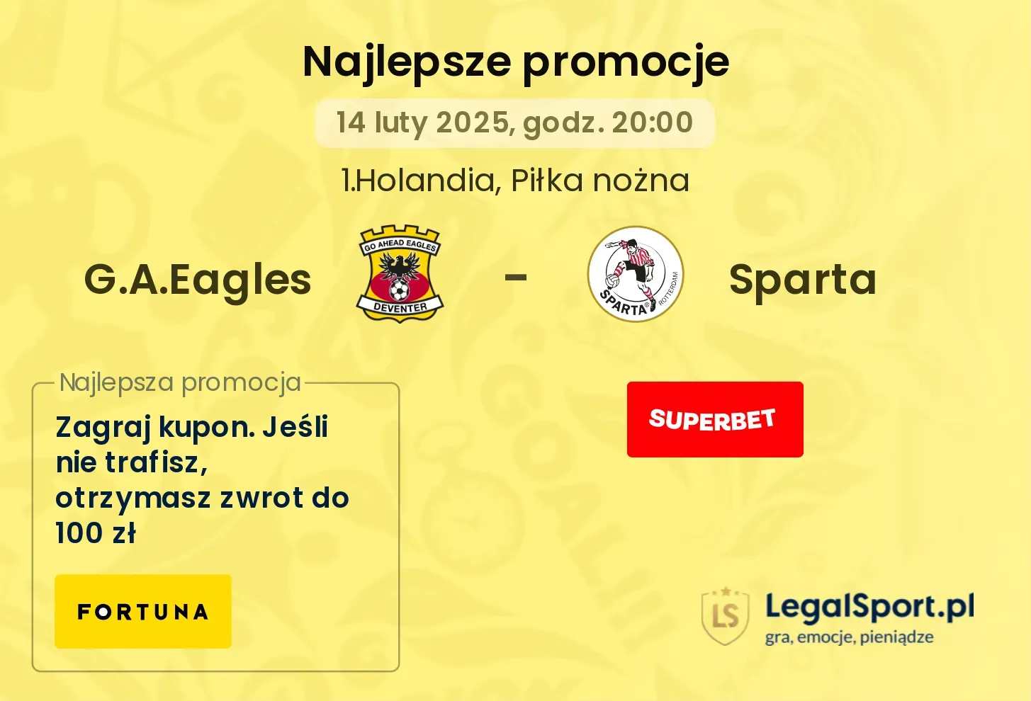 G.A.Eagles - Sparta promocje bukmacherskie