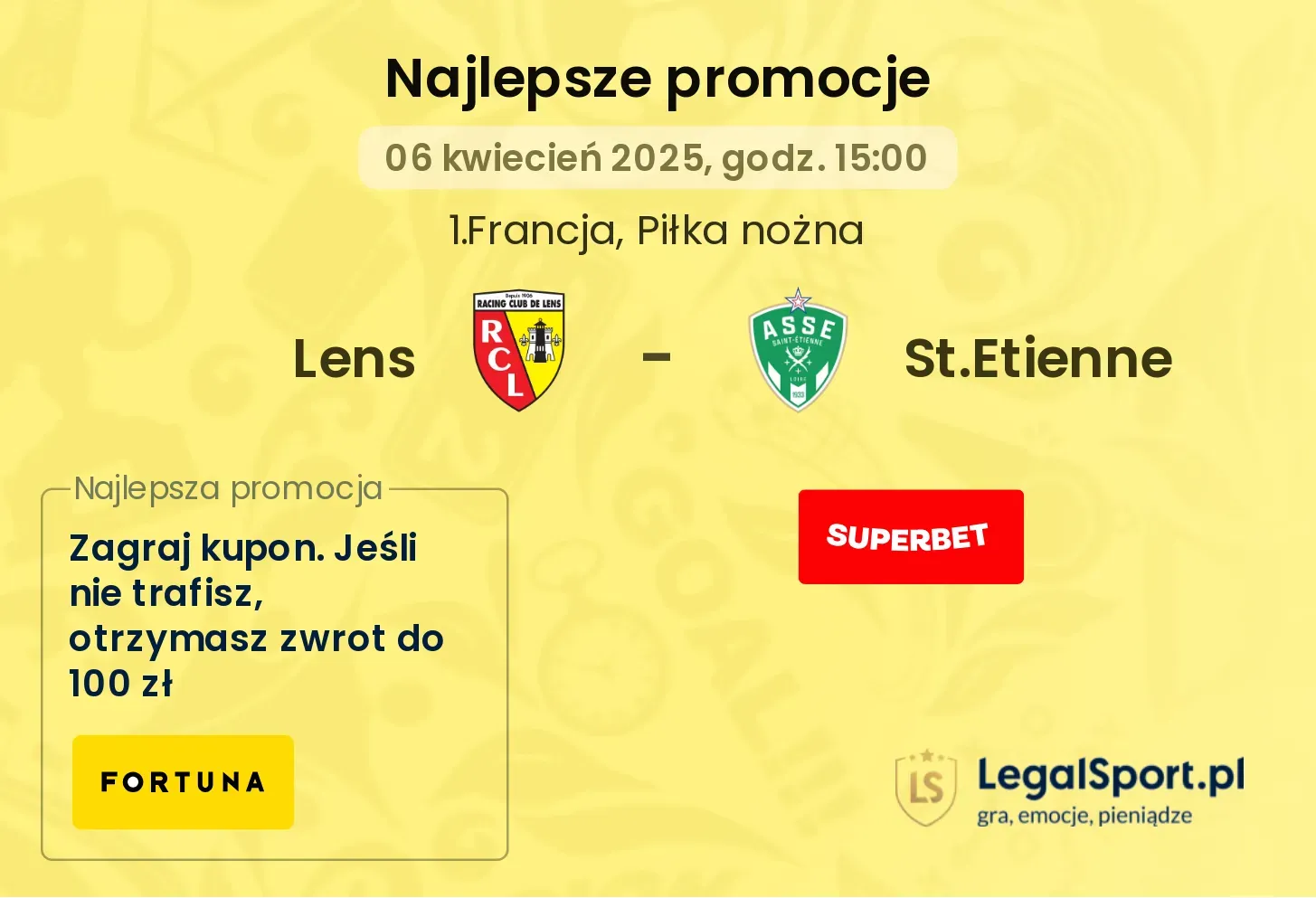 Lens - St.Etienne promocje u bukmacherów